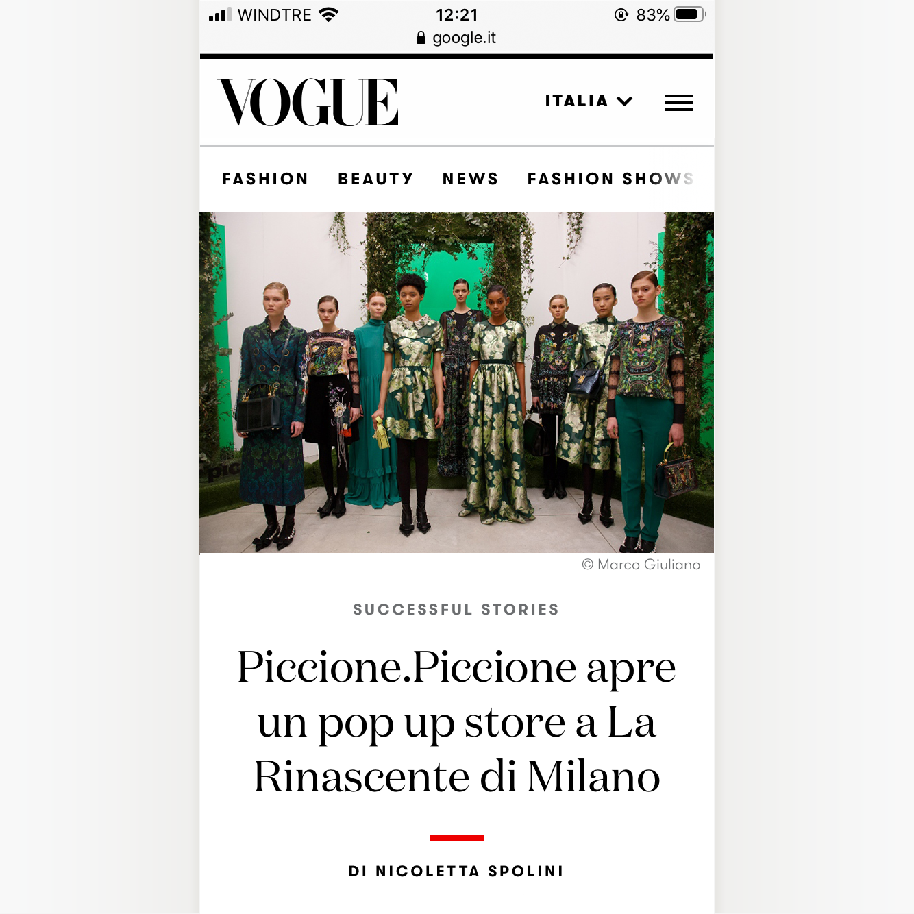 Feat. on Vogue Italy